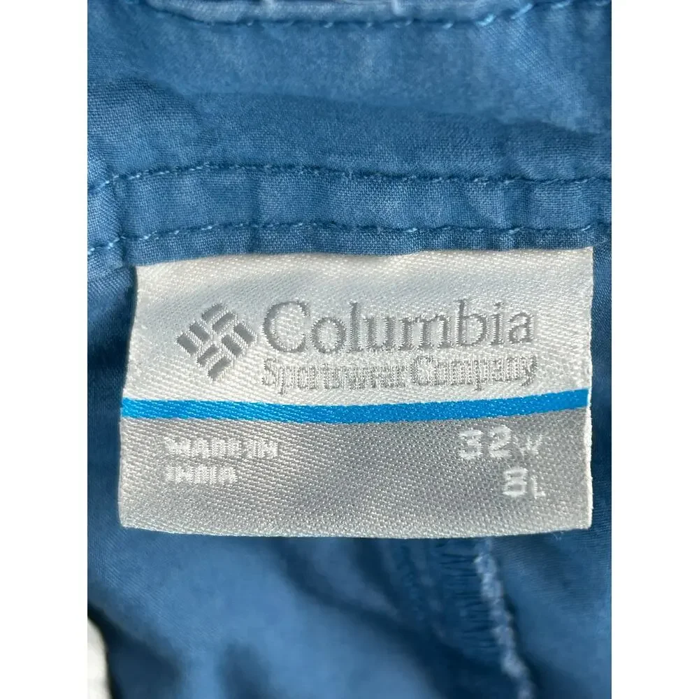 Columbia Men's Blue Stretch Casual Chino Shorts Size 32